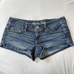 Dark Wash American Eagle Stretch Denim Shorts